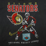 NHL (My Favourite Team) - Ottawa Senators Single Stitch T-Shirt 1990s Large Vintage Retro Hockey