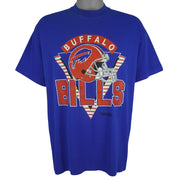 NFL (Trench) - Buffalo Bills Helmet Single Stitch T-Shirt 1990s X-Large Vintage Retro Football