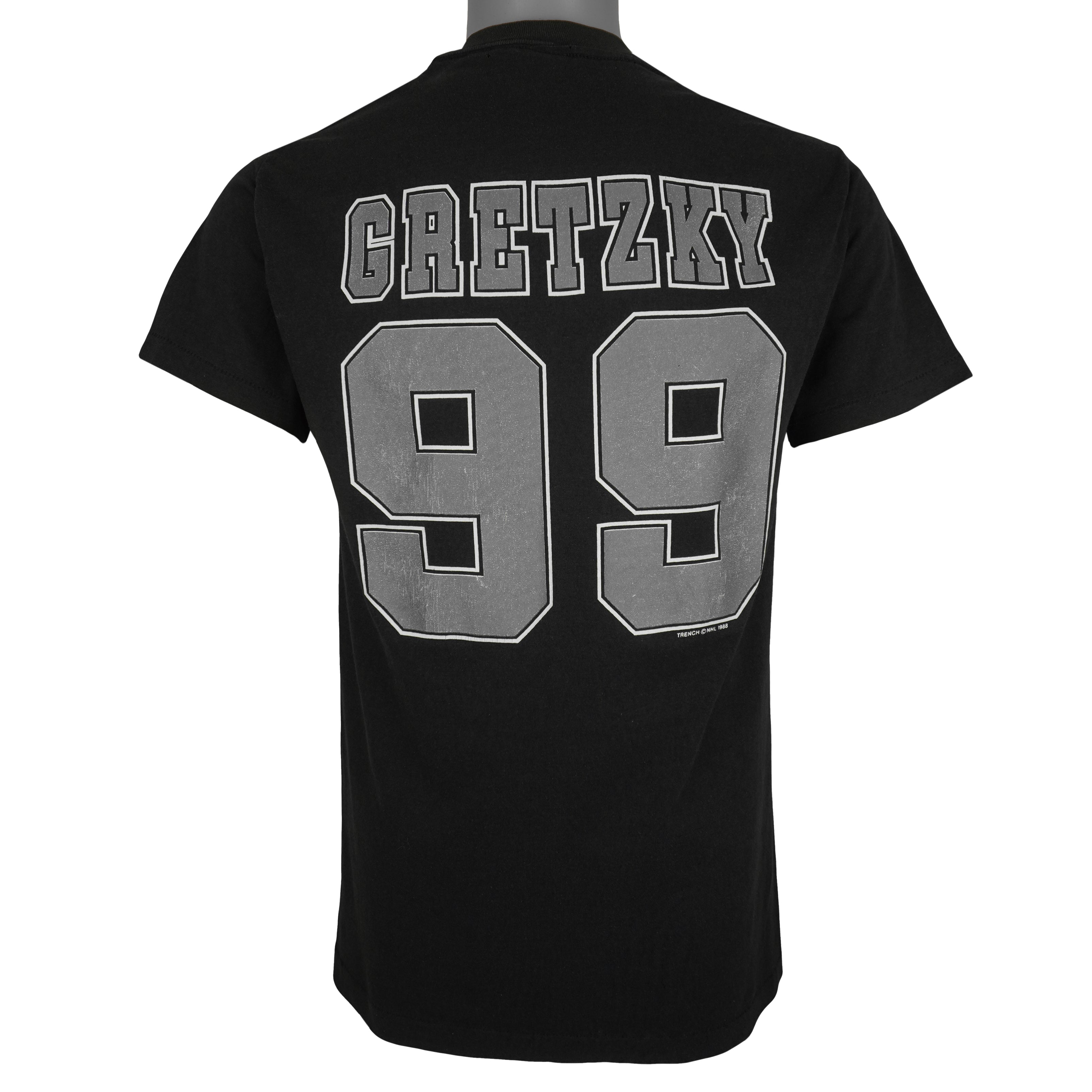 NHL (Trench) - Los Angeles Kings Wayne Gretzky #99 T-Shirt 1988 Large Vintage Retro Hockey