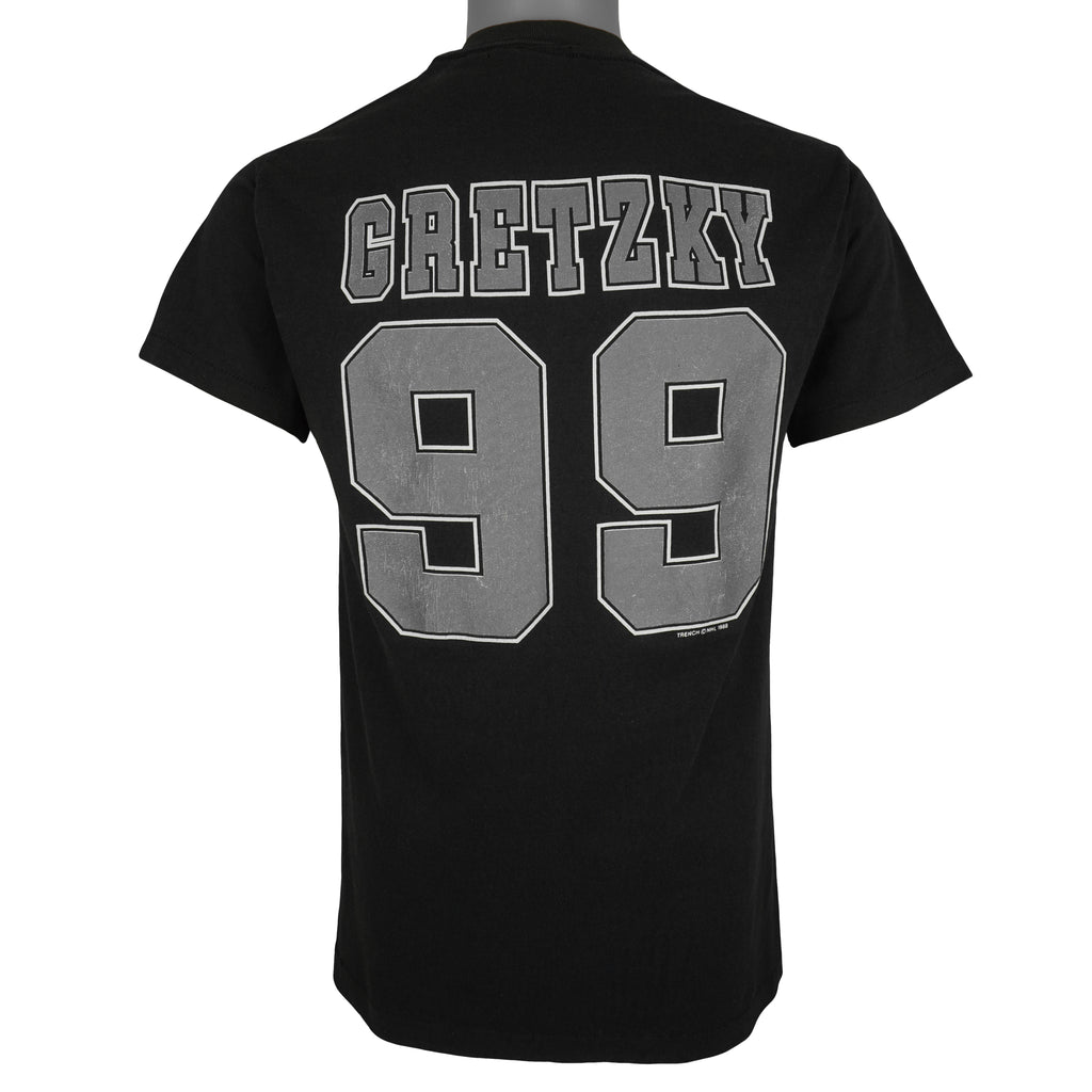 NHL (Trench) - Los Angeles Kings Wayne Gretzky #99 T-Shirt 1988 Large Vintage Retro Hockey