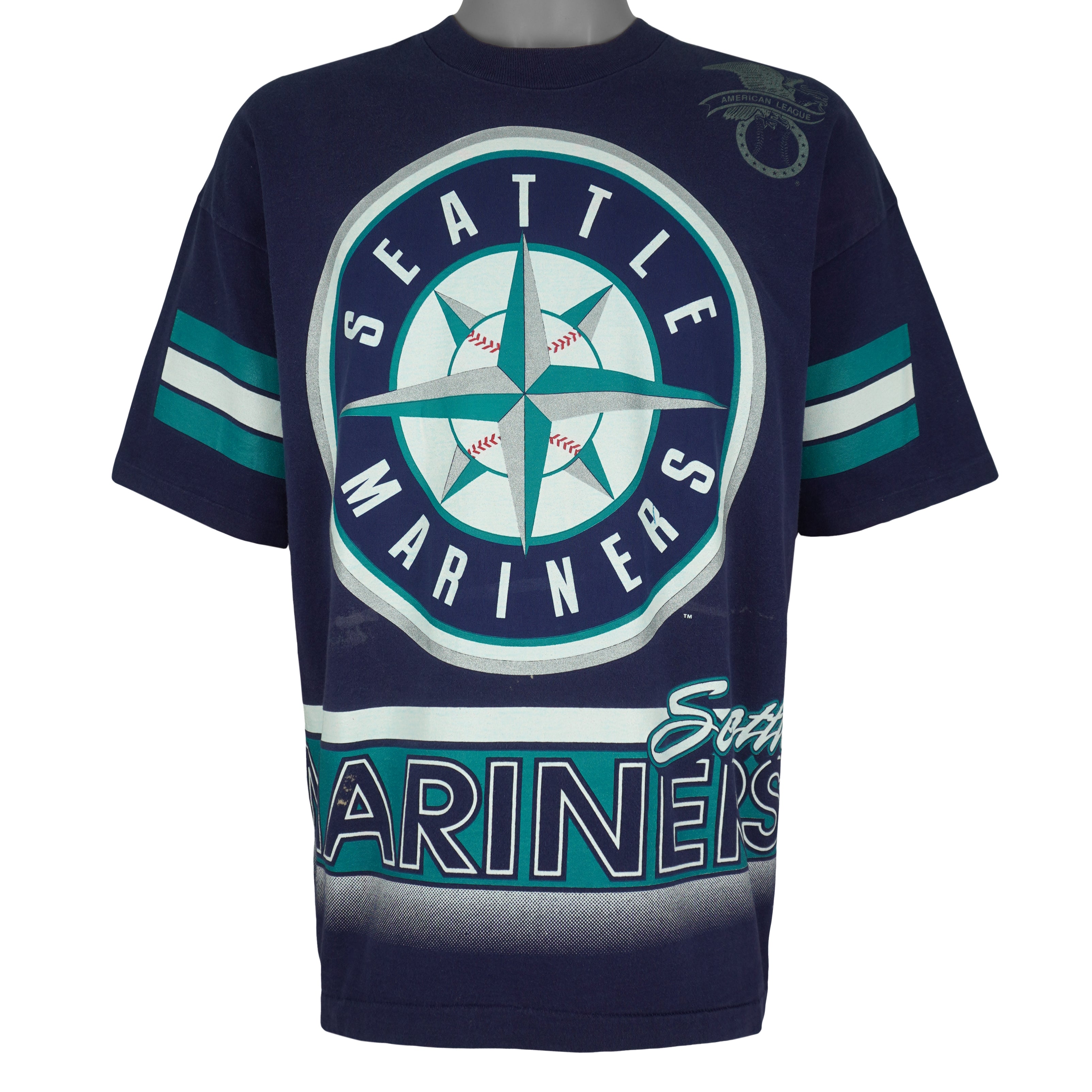 MLB (Salem) - Seattle Mariners Single Stitch T-Shirt 1994 X-Large Vintage Retro Baseball