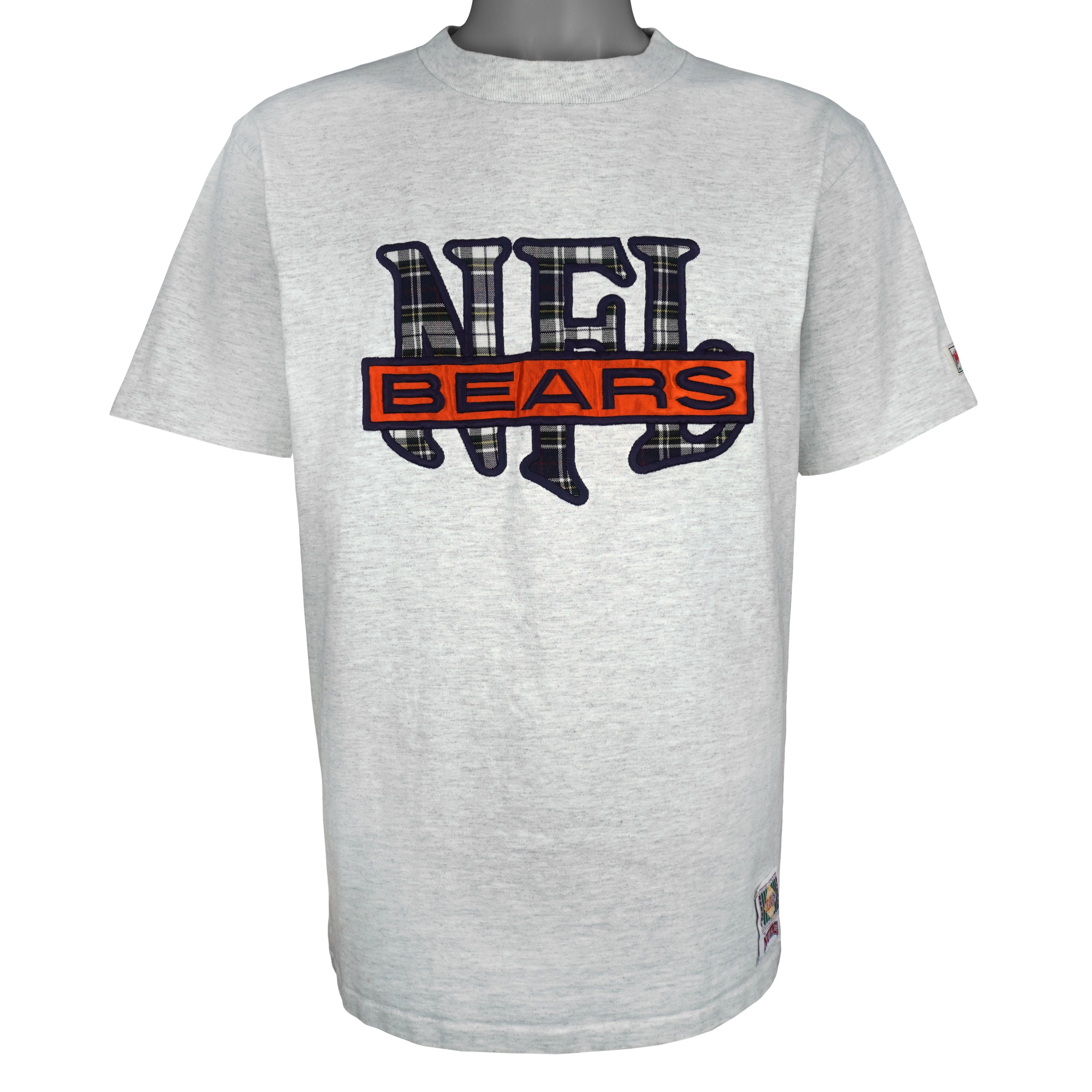 NFL (Nutmeg) - Chicago Bears Embroidered T-Shirt 1990s Large Vintage Retro Football