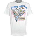 MLB - Giants VS Oakland Athletics Seismic Series Matchups T-Shirt 1989 Large