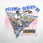 MLB (Badger) - Giants VS Oakland Athletics Seismic Series Matchups T-Shirt 1989 Large Vintage Retro Baseball