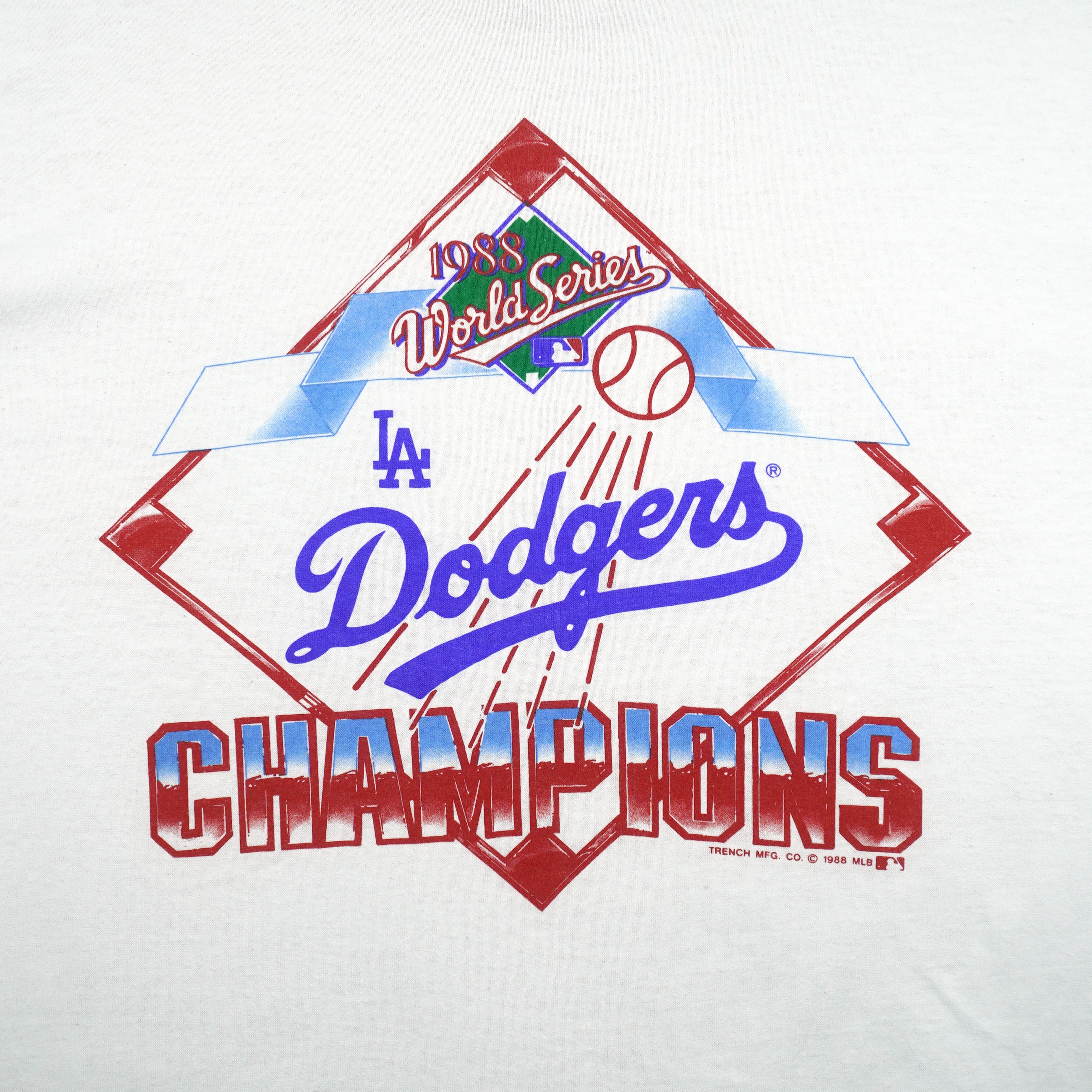 MLB - Los Angeles Dodgers World Series Champions T-Shirt 1988 X-Large Vintage Retro Baseball