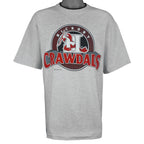 MLB (Trench) - Hickory Crawdads Baseball Roll Ups Sleeves T-Shirt 1994 X-Large Vintage Retro Baseball