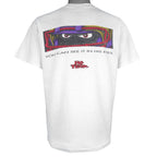 Vintage (No Fear) - You Can See It In His Eyes Hockey Goalie T-Shirt 1990s Large Vintage Retro