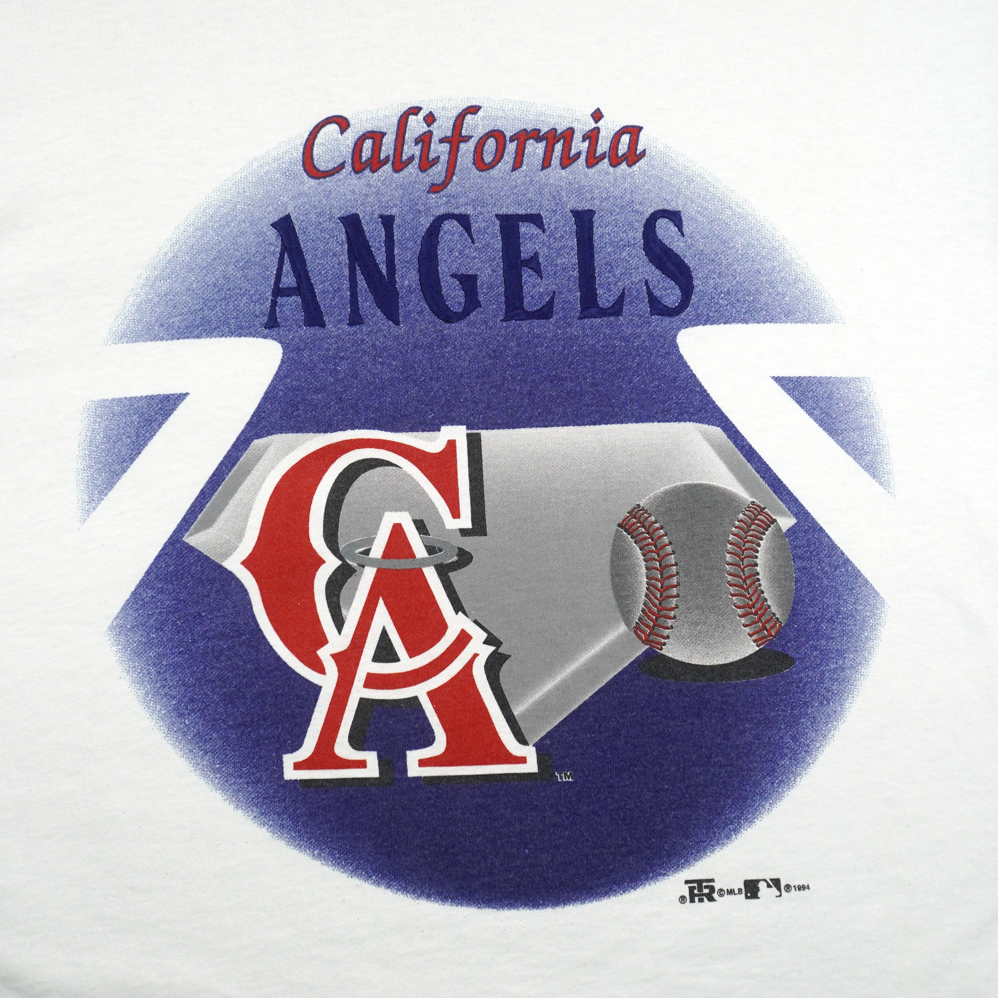 MLB (Team Rated) - California Angels Baseball T-Shirt 1994 Large Vintage Retro Baseball