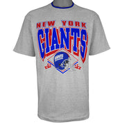 NFL (Trench) - New York Giants Roll Ups Sleeves T-Shirt 1990s X-Large Vintage Retro Football