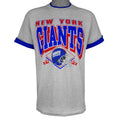 NFL (Trench) - New York Giants Roll Ups Sleeves T-Shirt 1990s X-Large Vintage Retro Football