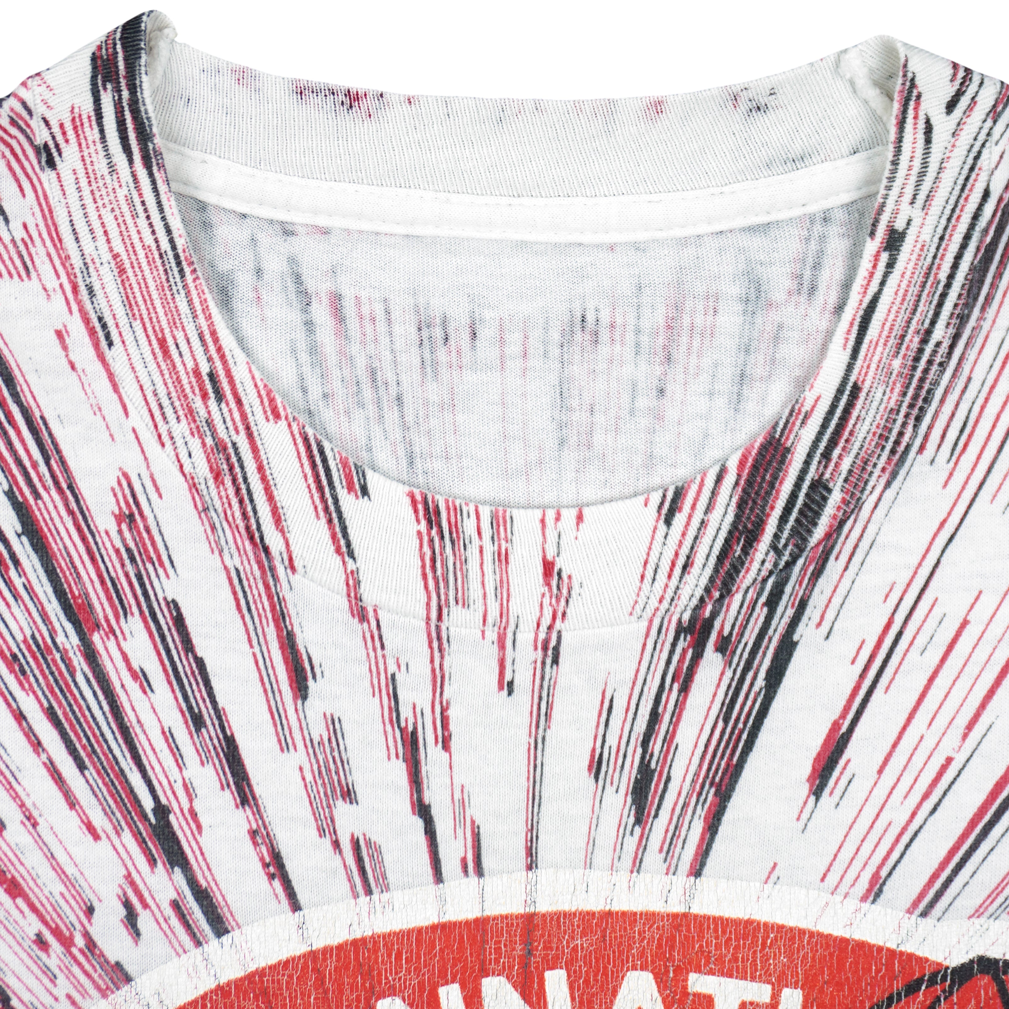 MLB - Cincinnati Reds All Over Print T-Shirt 1990s X-Large Vintage Retro Baseball