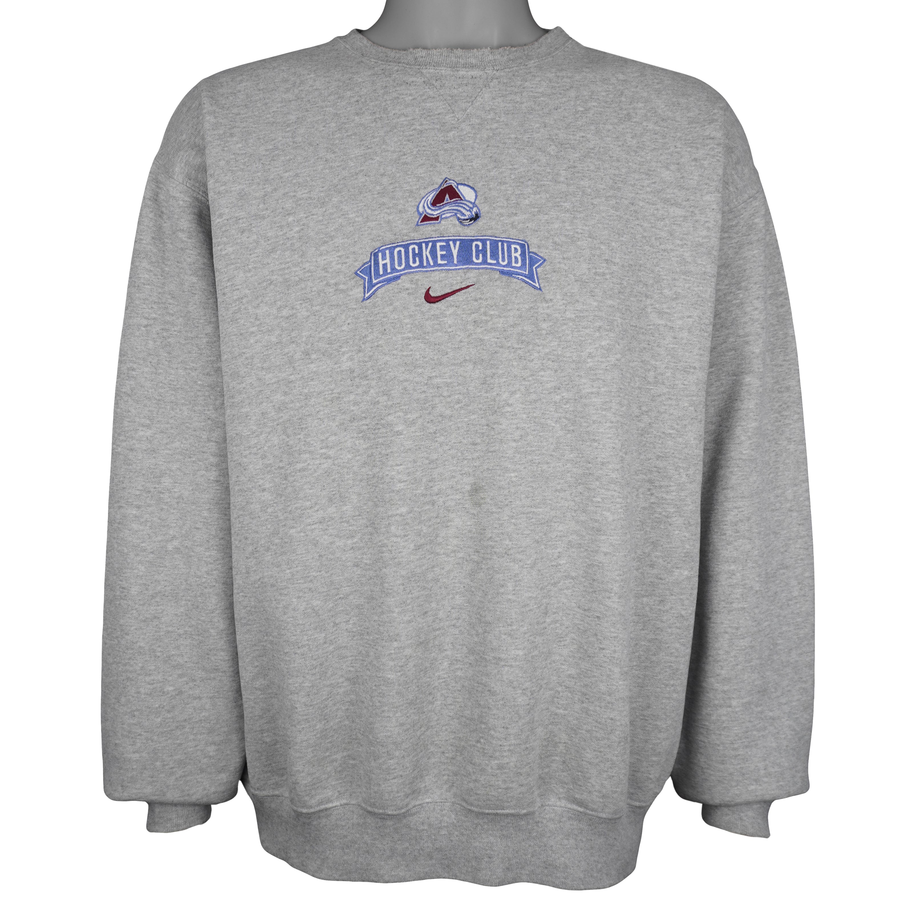 Nike (NHL) - Colorado Avalanche Embroidered Crew Neck Sweatshirt 1990s Large Vintage Retro Hockey