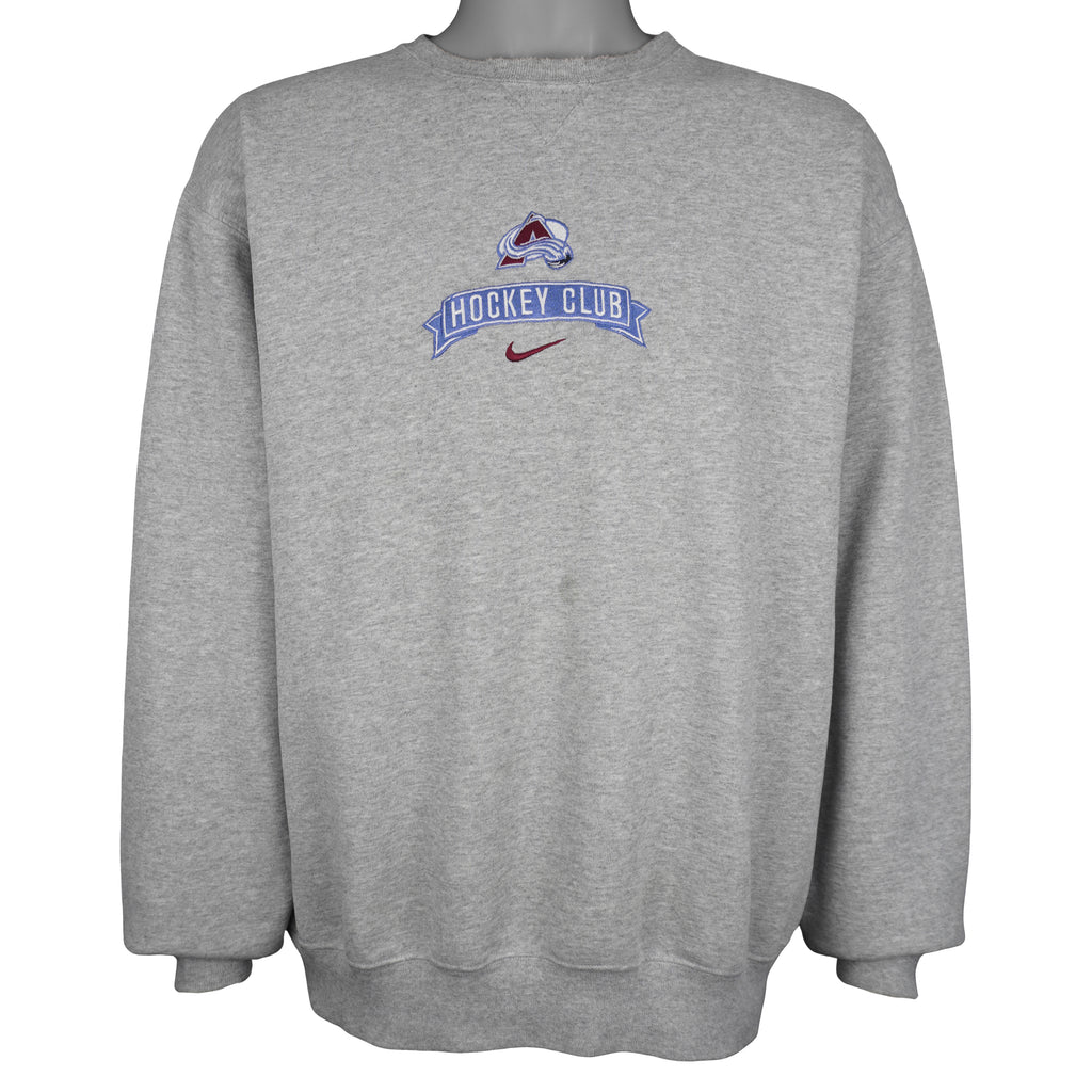Nike (NHL) - Colorado Avalanche Embroidered Crew Neck Sweatshirt 1990s Large Vintage Retro Hockey