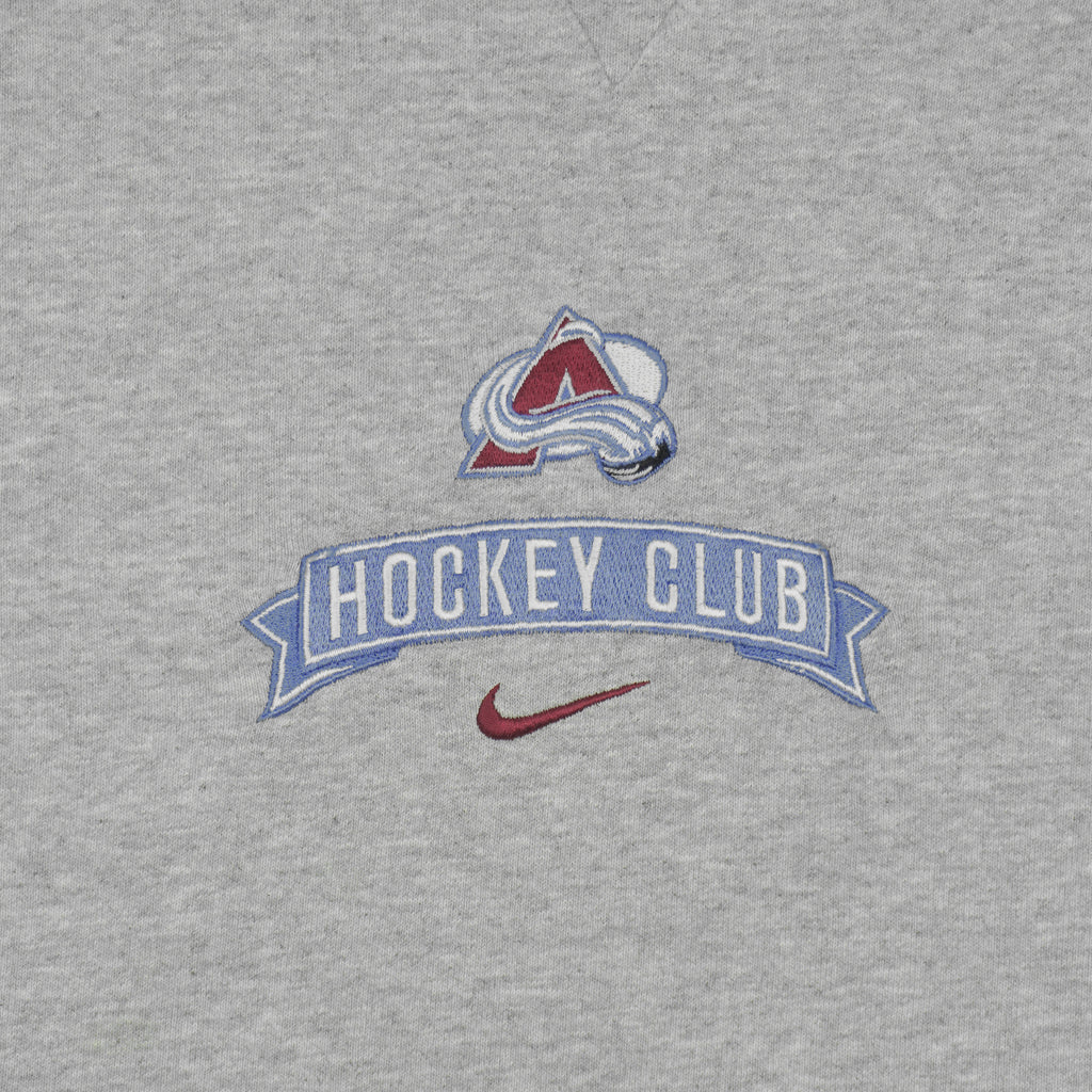 Nike (NHL) - Colorado Avalanche Embroidered Crew Neck Sweatshirt 1990s Large Vintage Retro Hockey