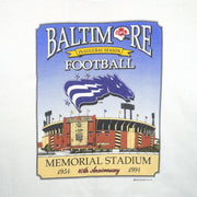 Vintage CFL (Delta) - Baltimore Stallions Inaugural Season T-Shirt 1994 X-Large in white