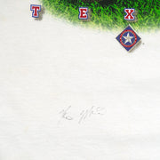 MLB (Aaron) - Texas Rangers Baseball Helmet T-Shirt 2000 X-Large Vintage Retro Baseball