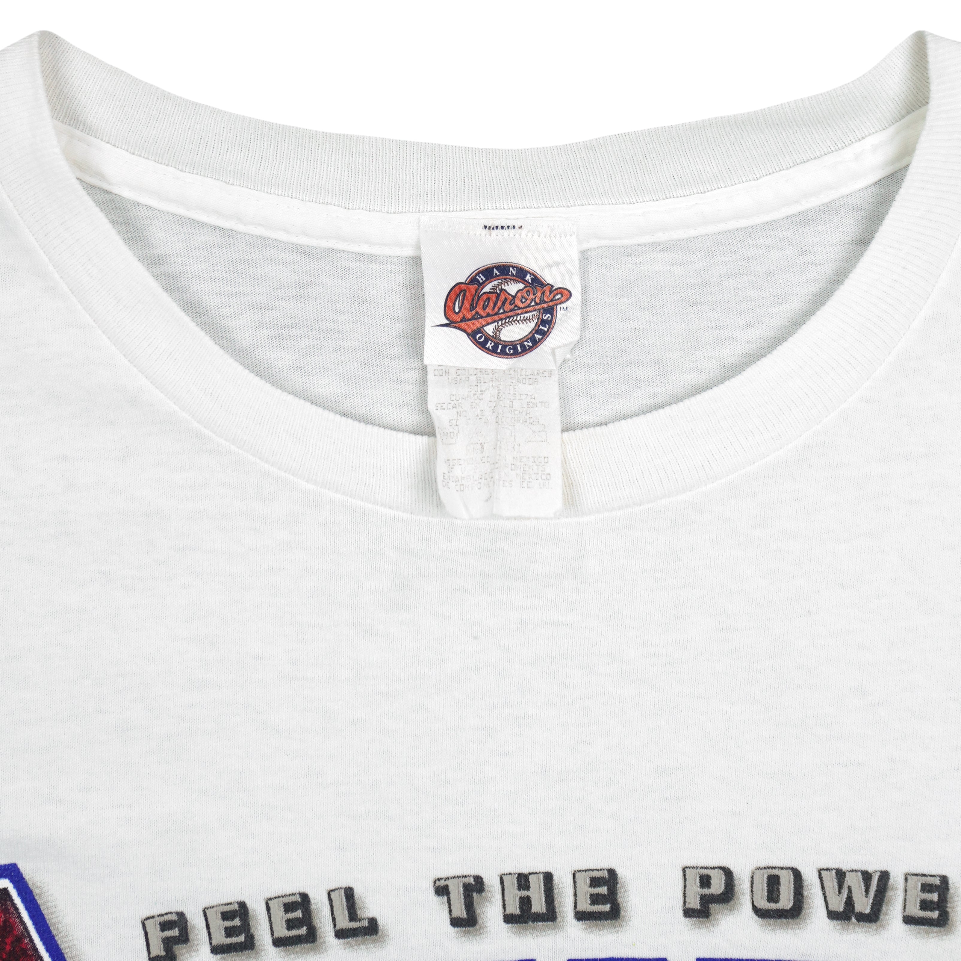 MLB (Aaron) - Texas Rangers Baseball Helmet T-Shirt 2000 X-Large Vintage Retro Baseball