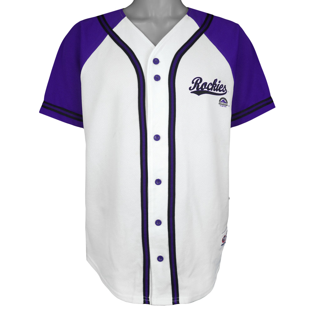 MLB (True Fan) - Colorado Rockies Baseball Jersey T-Shirt 2000 Large Vintage Retro Baseball