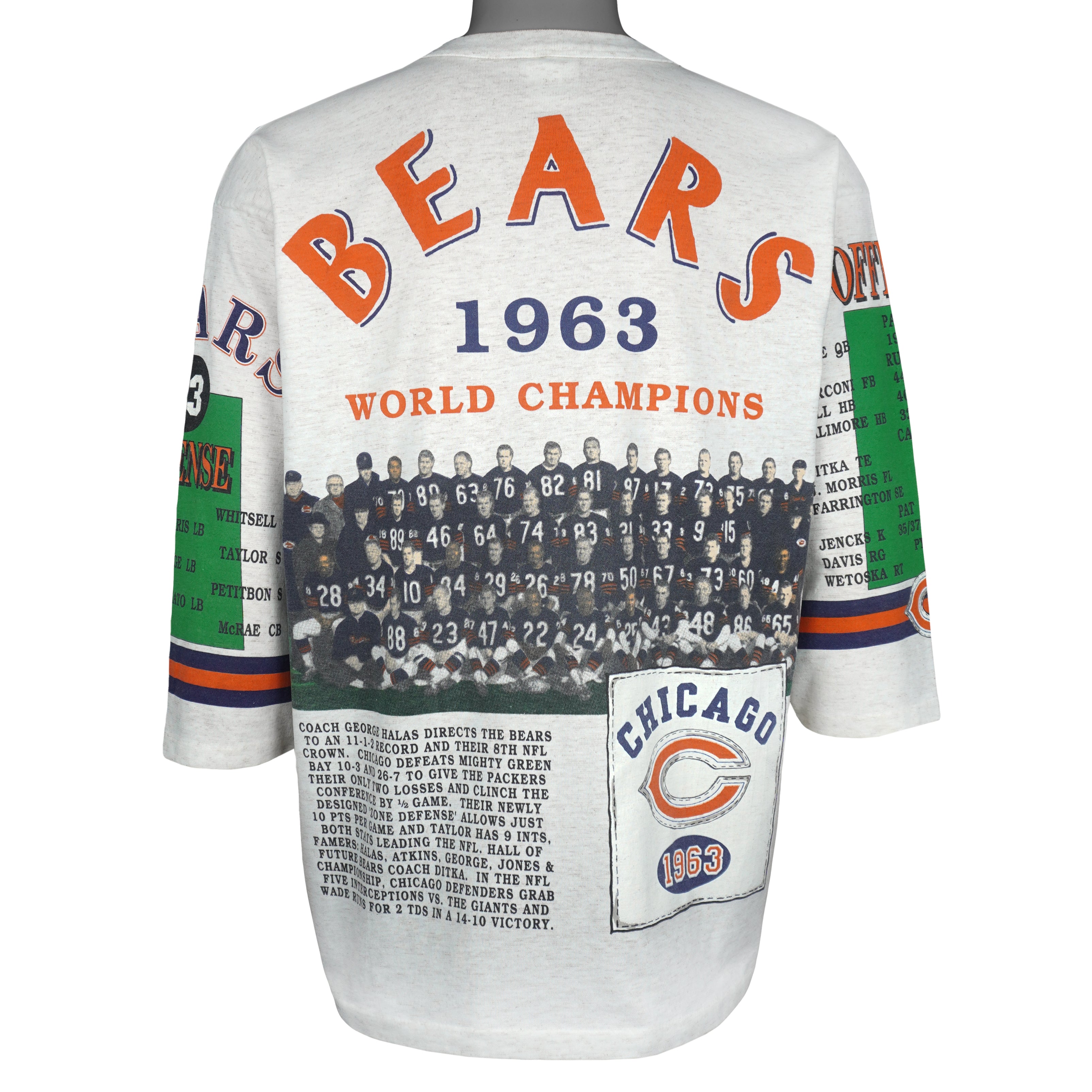 NFL (Long Gone) - Chicago Bears 1963 World Champions Jersey 1991 X-Large