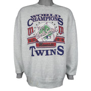 MLB - Minnesota Twins World Champions Series Sweatshirt 1991 X-Large Vintage Retro Baseball