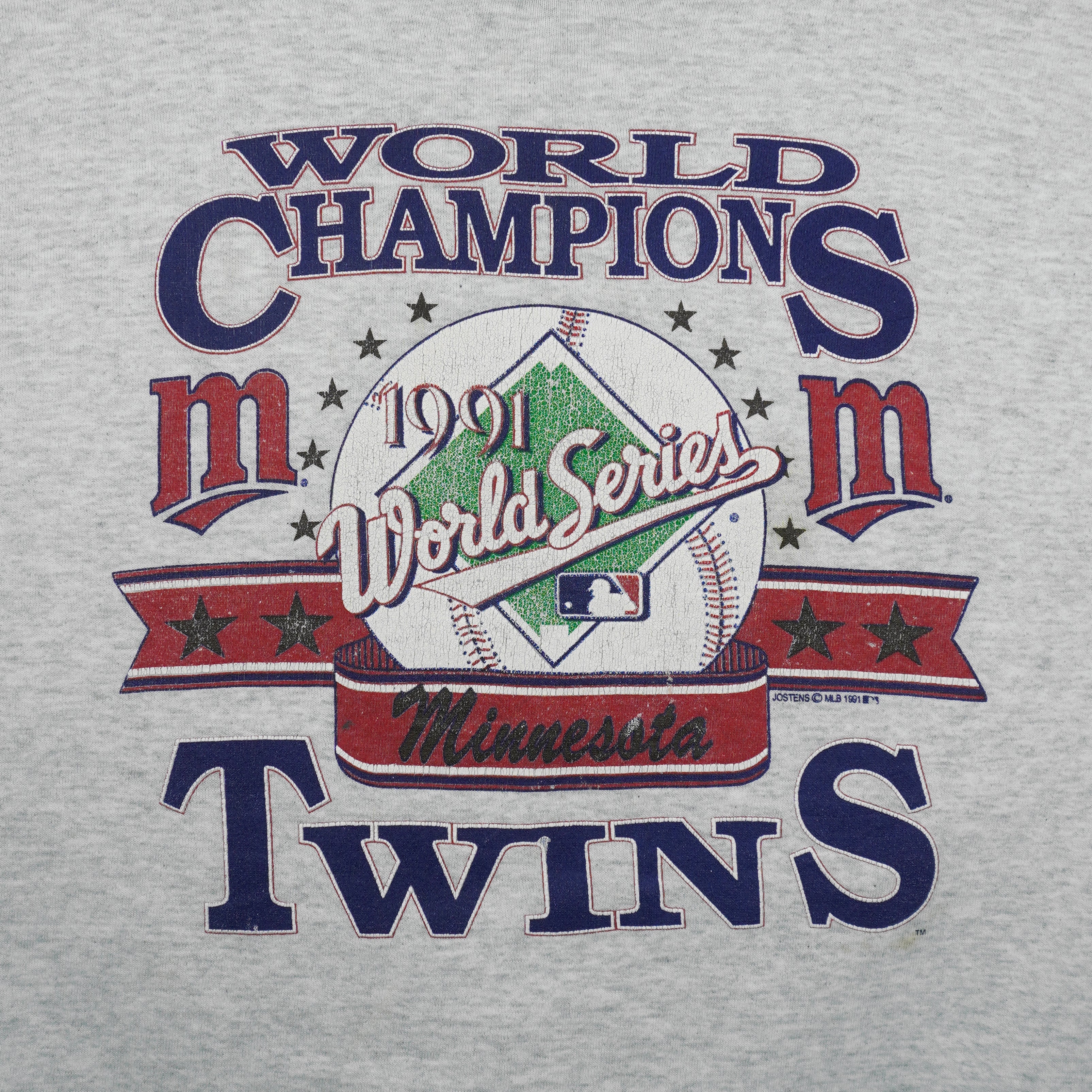 MLB - Minnesota Twins World Champions Series Sweatshirt 1991 X-Large Vintage Retro Baseball