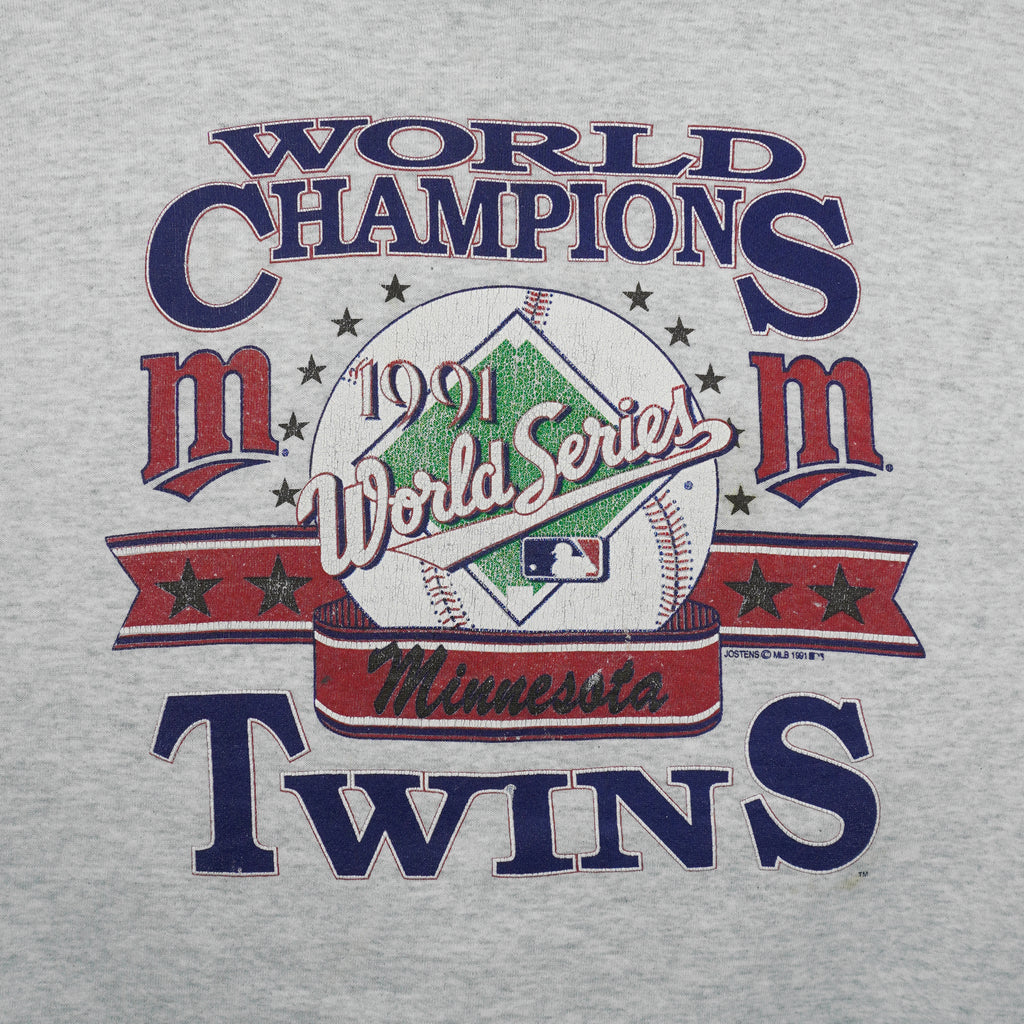 MLB - Minnesota Twins World Champions Series Sweatshirt 1991 X-Large Vintage Retro Baseball