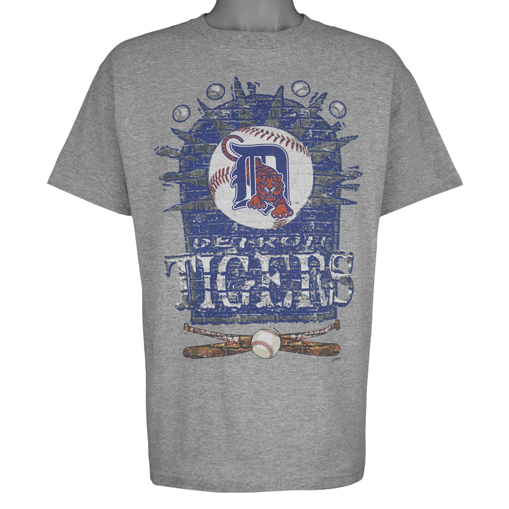 MLB (True Fan) - Detroit Tigers Baseball T-Shirt 2000 Large Vintage Retro Baseball