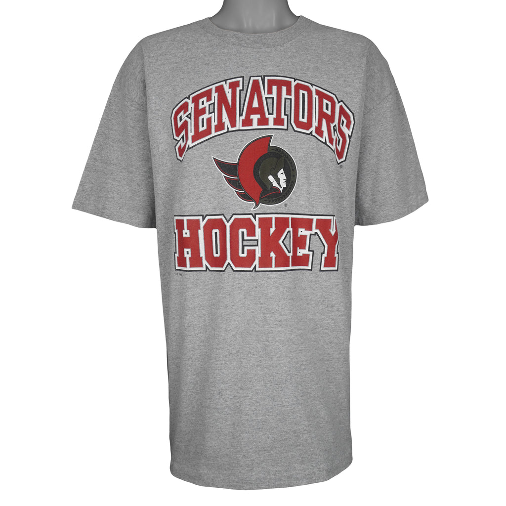 Starter (NHL) - Ottawa Senators Big Logo T-Shirt 1990s X-Large Vintage Retro Hockey