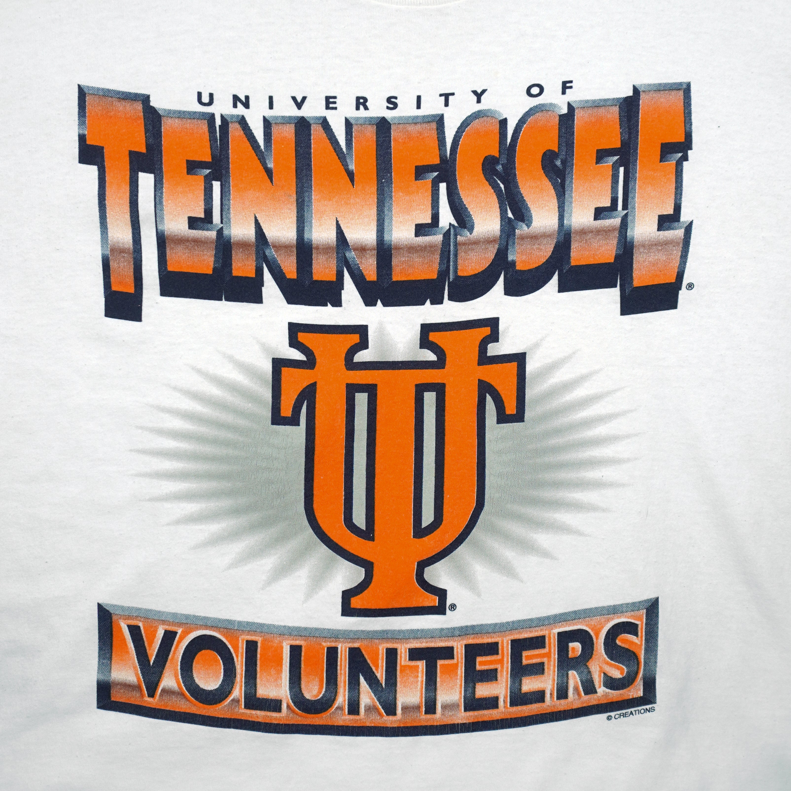 NCAA - University Of Tennessee Volunteers Single Stitch T-Shirt 1990s Large Vintage Retro