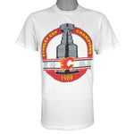 NHL - Calgary Flames Stanley Cup Champs T-Shirt 1989 Medium Vintage Retro