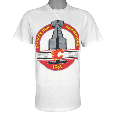 NHL - Calgary Flames Stanley Cup Champs T-Shirt 1989 Medium