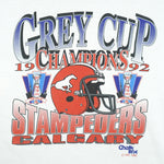 CFL - Calgary Stampeders Grey Cup Champions T-Shirt 1992 X-Large Vintage Retro Football