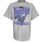 NBA (Logo 7) - Grey Utah Jazz Finals Champions T-Shirt 1998 X-Large Vintage Retro Basketball