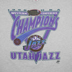 NBA (Logo 7) - Grey Utah Jazz Finals Champions T-Shirt 1998 X-Large Vintage Retro Basketball
