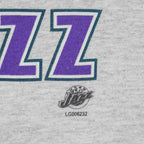 NBA (Logo 7) - Grey Utah Jazz Finals Champions T-Shirt 1998 X-Large Vintage Retro Basketball