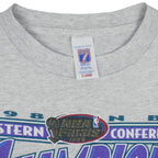 NBA (Logo 7) - Grey Utah Jazz Finals Champions T-Shirt 1998 X-Large Vintage Retro Basketball