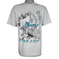 NHL (Tour Champ) - San Jose Sharks Spell-Out T-Shirt 1990s Large Vintage Retro Hockey