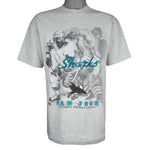 NHL (Tour Champ) - San Jose Sharks Spell-Out T-Shirt 1990s Large