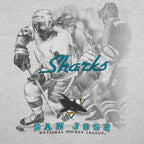 NHL (Tour Champ) - San Jose Sharks Spell-Out T-Shirt 1990s Large Vintage Retro Hockey