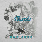 NHL (Tour Champ) - San Jose Sharks Spell-Out T-Shirt 1990s Large Vintage Retro Hockey