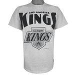 NHL (Nutmeg) - Grey Los Angeles Kings T-Shirt 1990 Medium