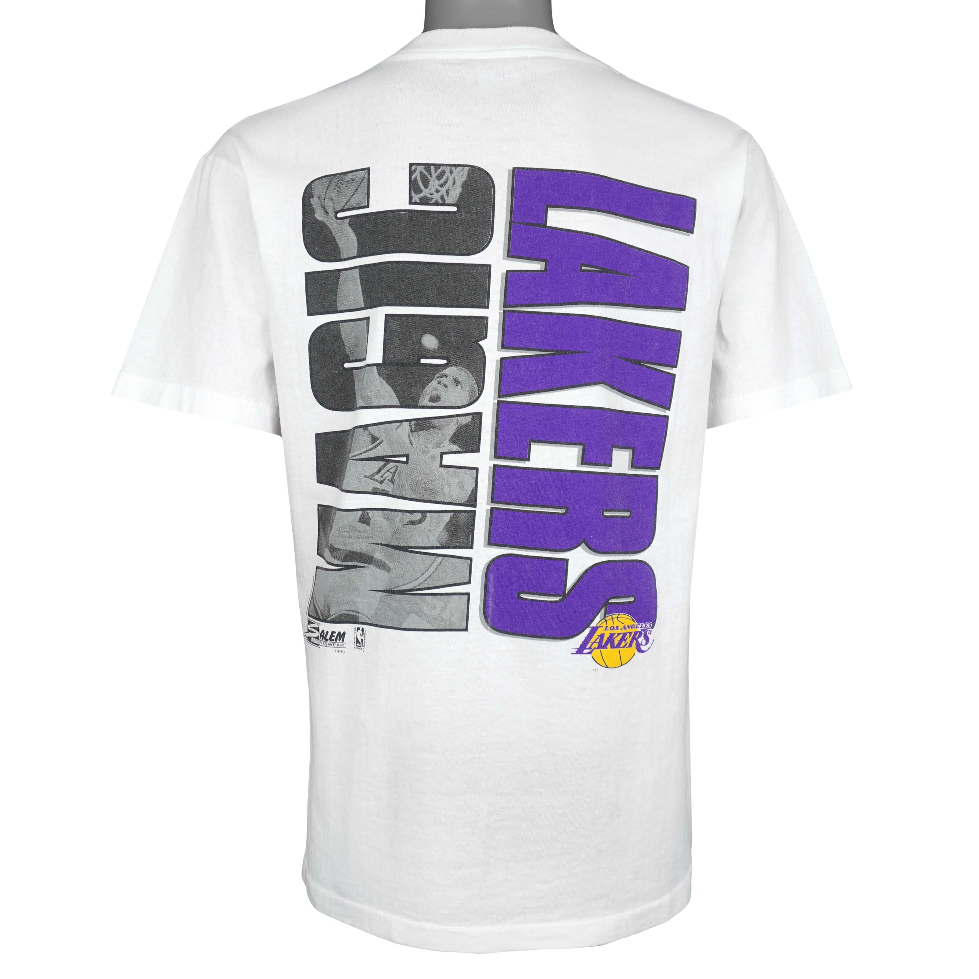 NBA (Salem)- Magic Johnson Los Angeles Lakers T-Shirt 1990 Large Vintage Retro Basketball