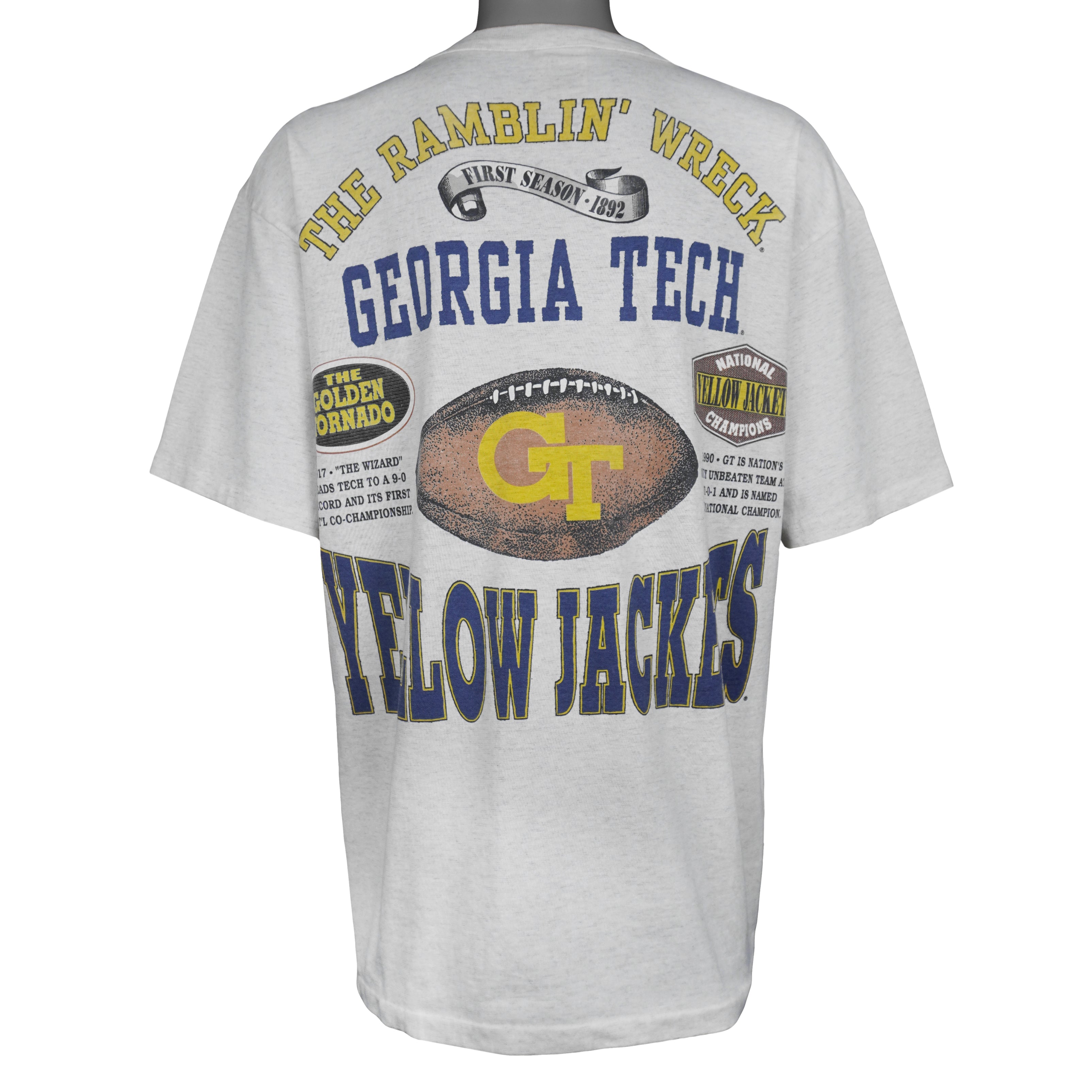 NCAA (Glory Days) - Georgia Tech Yellow Jackets T-Shirt 1990s X-Large Vintage Retro