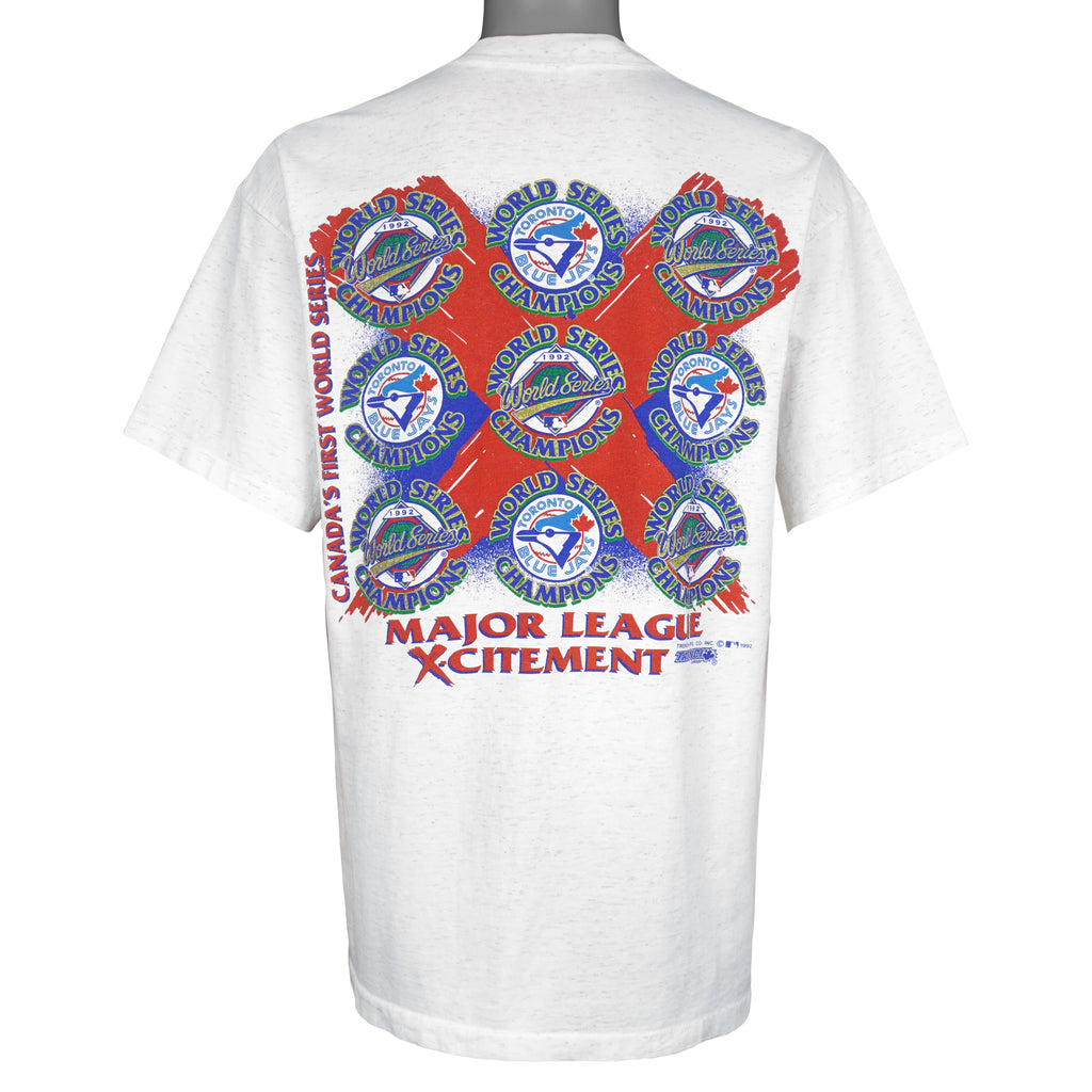 MLB (Trench) - Toronto Blue Jays World Series Champs T-Shirt 1992 X-Large vintage Retro Baseball