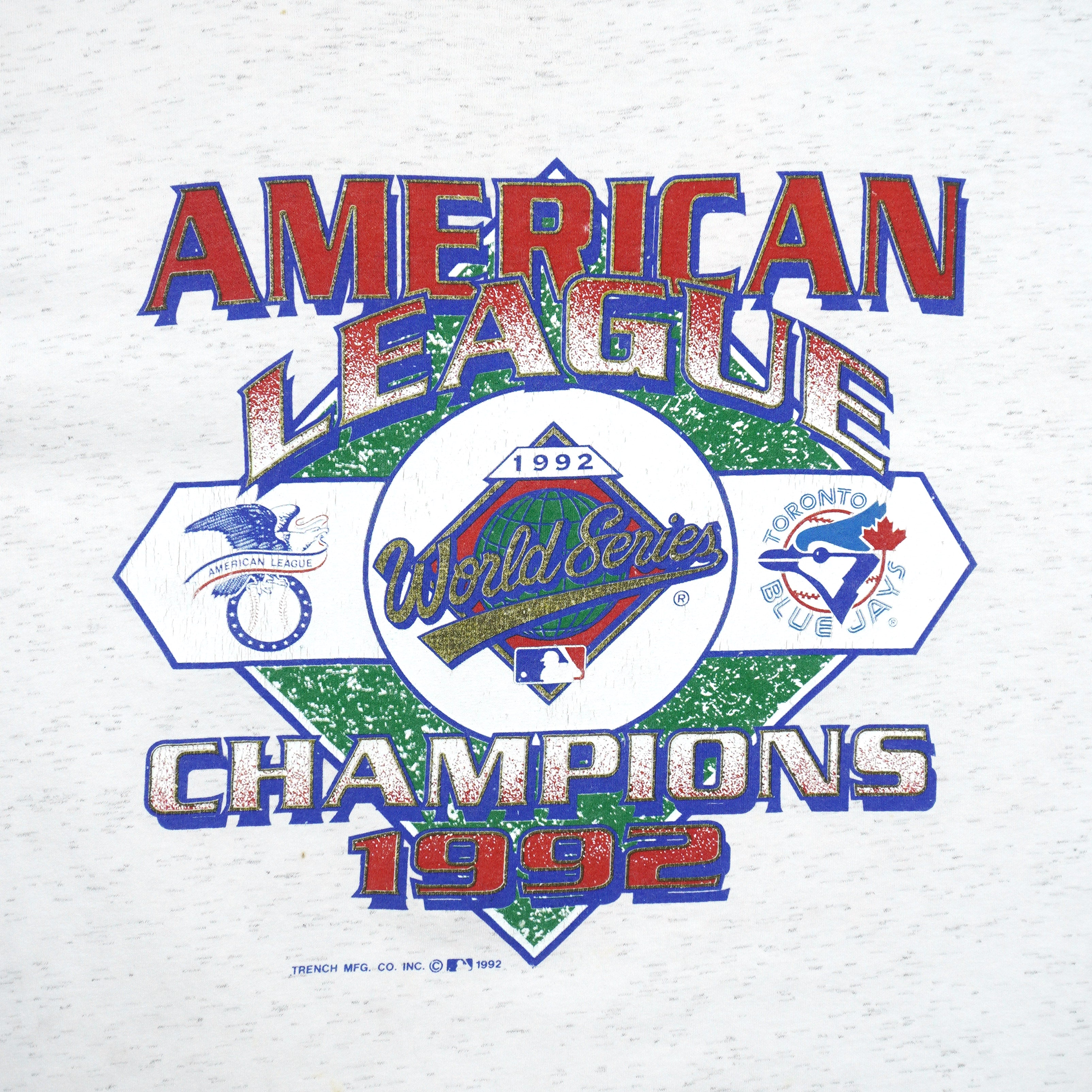 MLB (Trench) - Toronto Blue Jays World Series Champs T-Shirt 1992 X-Large vintage Retro Baseball