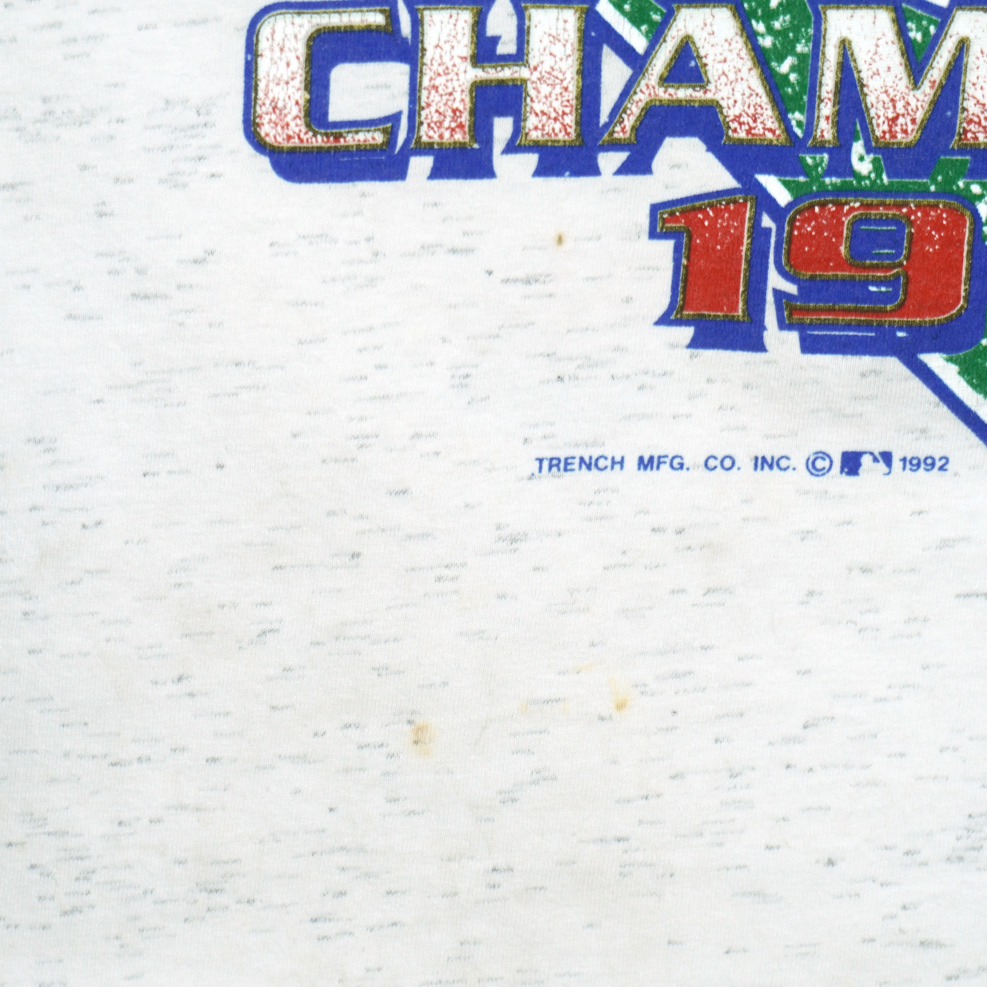 MLB (Trench) - Toronto Blue Jays World Series Champs T-Shirt 1992 X-Large vintage Retro Baseball
