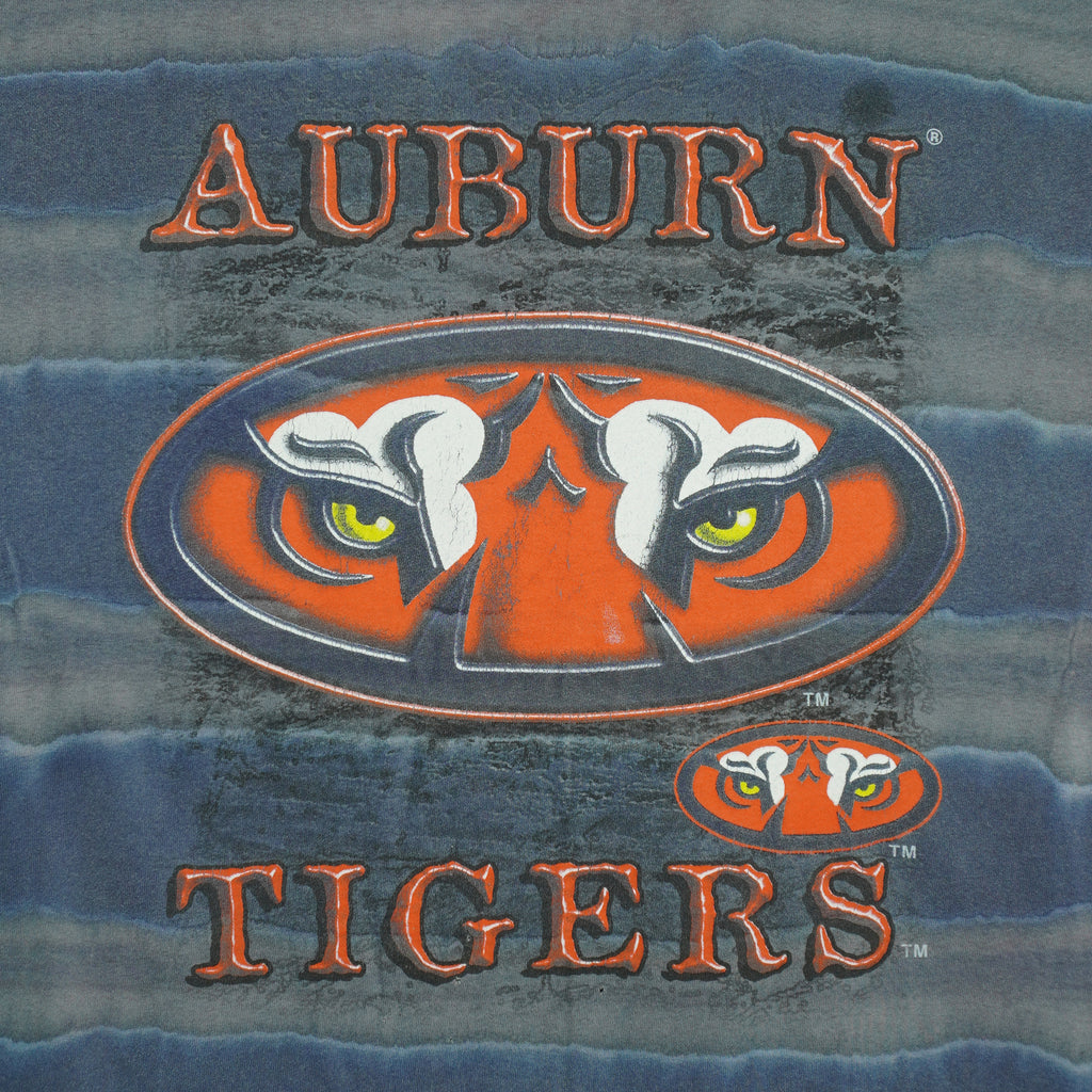 NCAA - Auburn Tigers Tie Dye T-Shirt 1990s Large Vintage Retro