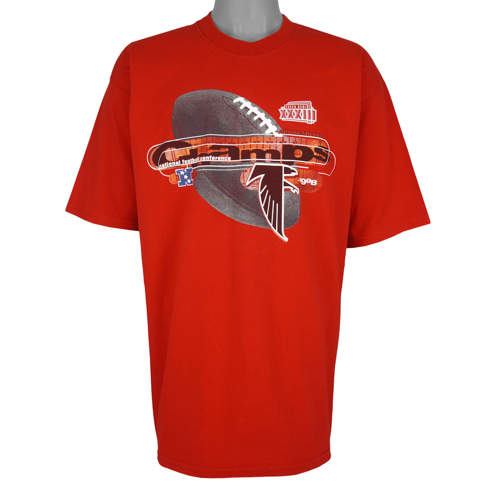 NFL (Pro Player) - Atlanta Falcons Super Bowl XXXIII Champions T-Shirt 1998 X-Large Vintage Retro Football