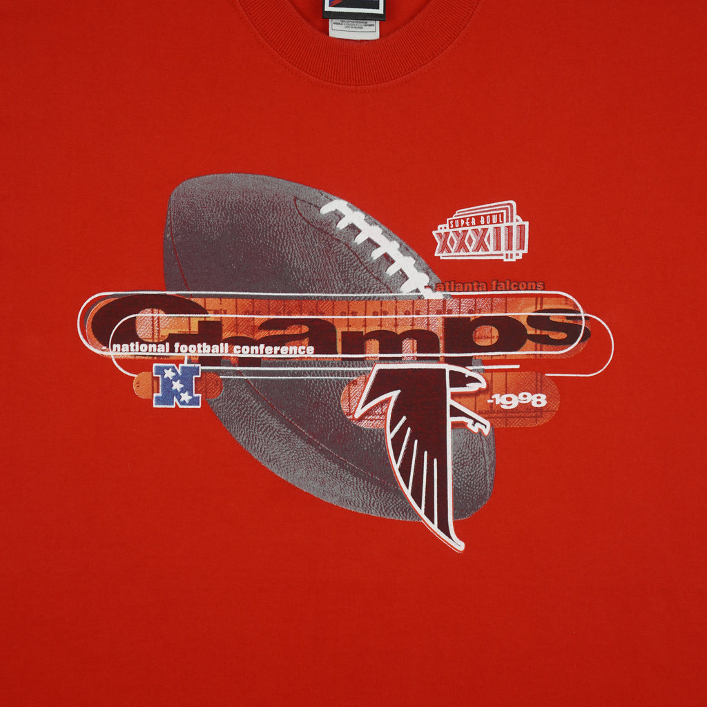 NFL (Pro Player) - Atlanta Falcons Super Bowl XXXIII Champions T-Shirt 1998 X-Large Vintage Retro Football