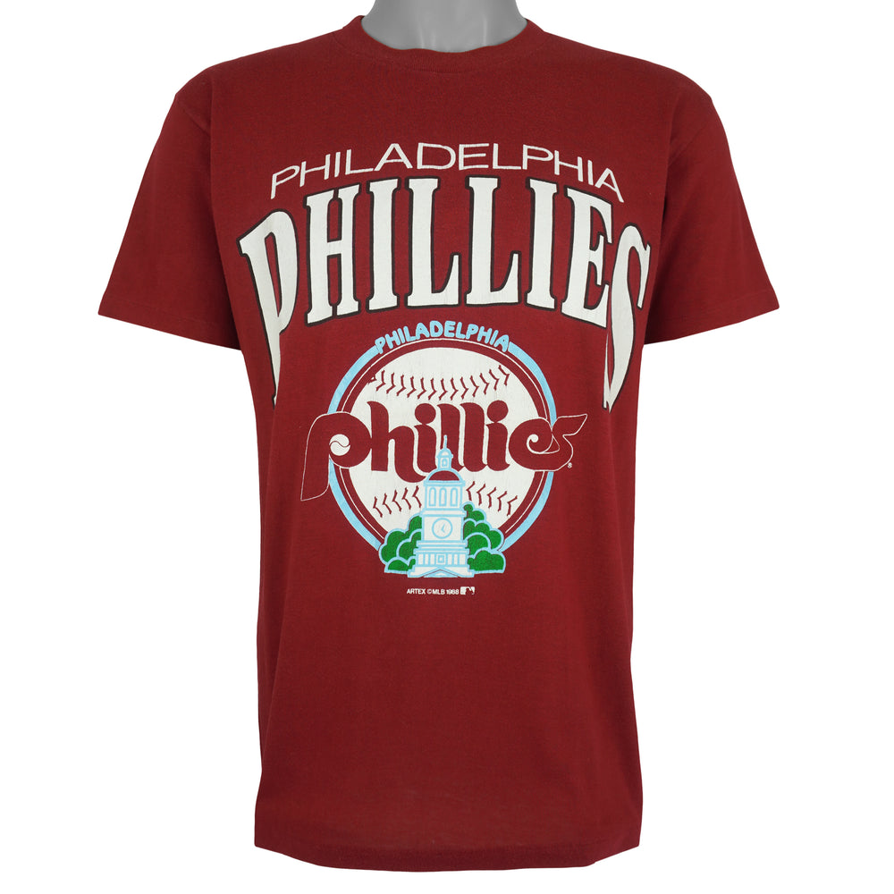 MLB (Artex) - Philadelphia Phillies Single Stitch 1988 Medium Vintage Retro Baseball